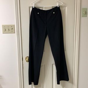 🌷3 for$25🌷Larry Levine Stretch, US 4, Black Rhinestone Button Wide Leg Pants